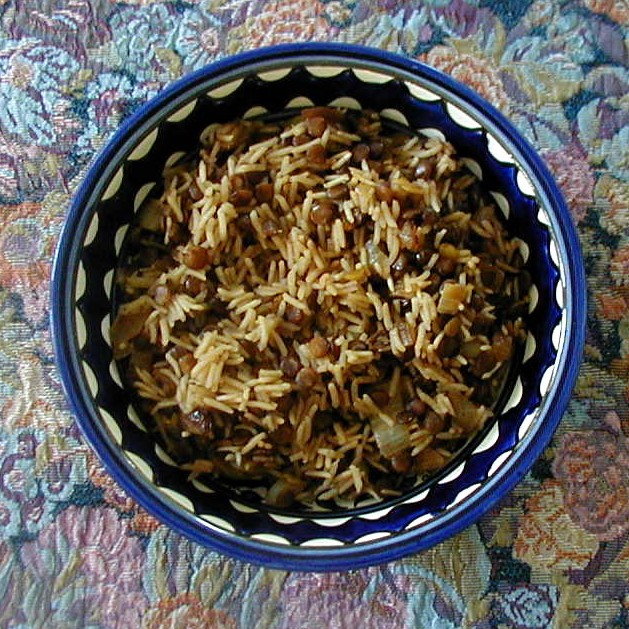 Majadara - Rice with Lentils and Onions